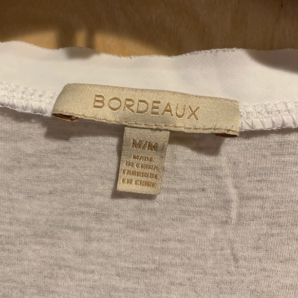 Bordeaux chiffon-trimmed scoopneck shirt in light grey - Picture 6 of 9